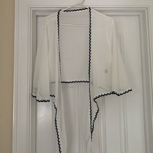 Sheer cropped over wrap